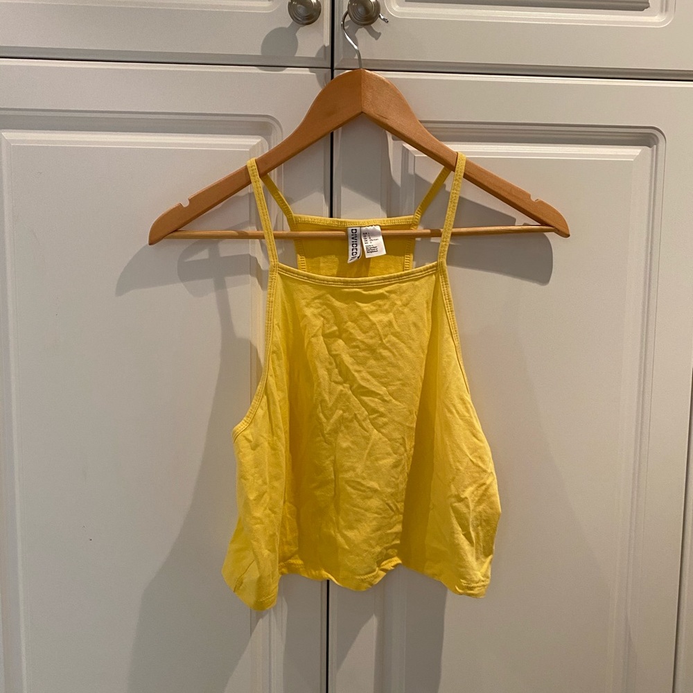 H&M Divided Yellow Tank Top Size Large